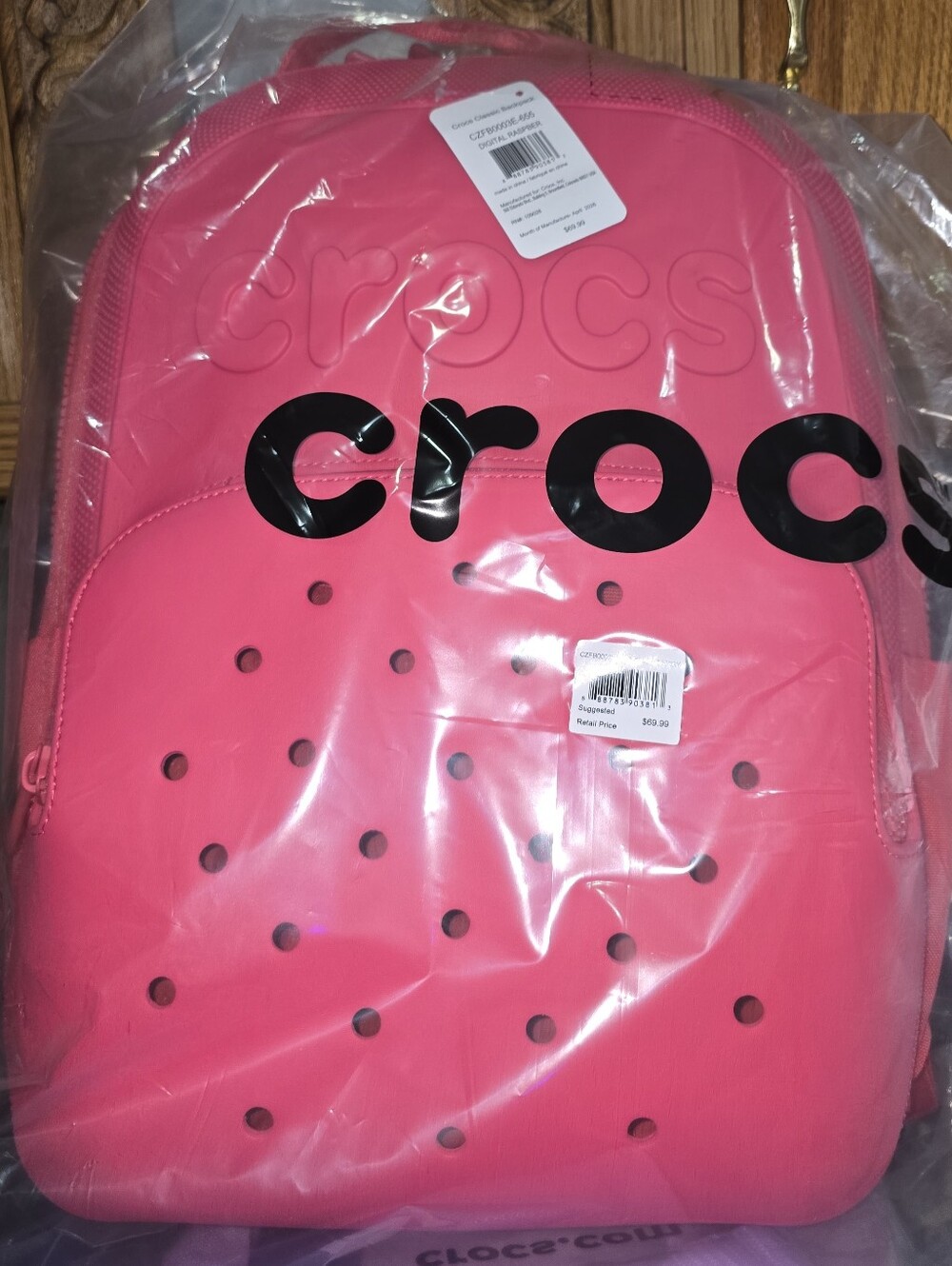 Croc Backpack Raspberry In Color